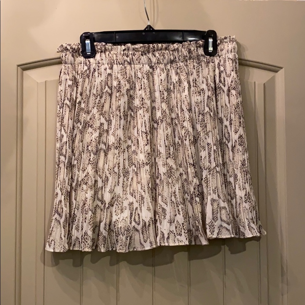 Snakeskin Mini Skirt